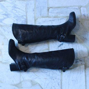 Franco Sarto Black Leather Boots